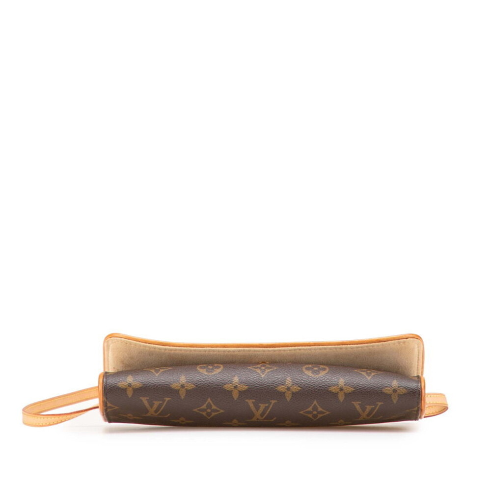 LOUIS VUITTON Brown Monogram Leather Pochette Shoulder Bag - Picture 3 of 9